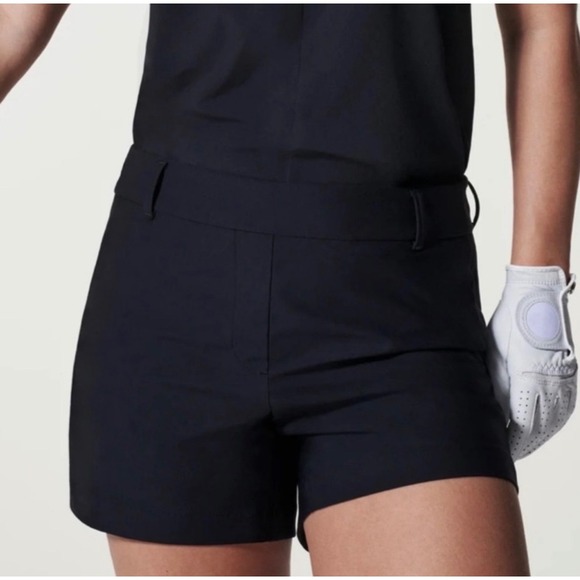 SPANX Pants - Spanx Sunshine Shorts Women Large Black Stretch Activewear Golf Pull on